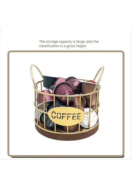Ahşap Kahve Kapsül Düzenleyici Mutfak Tezgahı Saklama Sepeti, B (Yurt Dışından) modelleri