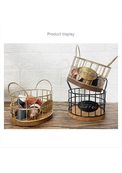 Ahşap Kahve Kapsül Düzenleyici Mutfak Tezgahı Saklama Sepeti, B (Yurt Dışından) fırsatları