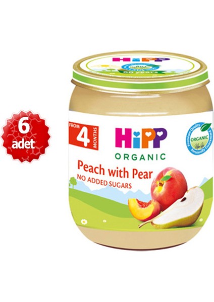 Organik x 6 Adet Armutlu Şeftali Püresi fiyatları