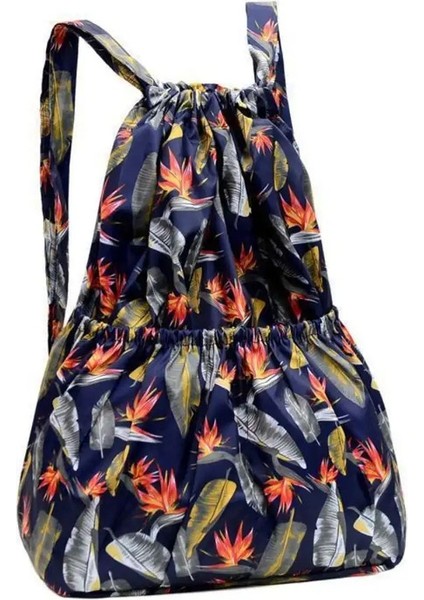 Çok Yönlü Çiçek Baskılı Çizim Çantası Su Geçirmez Büyük Kapasiteli Sırt Çantaları Spor Kat Portatif Alışveriş Çantası Genç Kızlar Renk: 5 (Yurt Dışından)