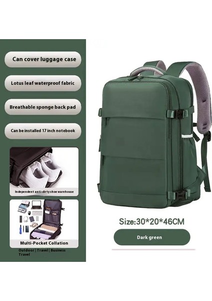 Sırt 40X20X25 Ryanair, Kadın Erkekler Için Sırt Sırt , Kişisel Ürün Sırt Taşınması, Business Weekender Dizüstü Bilgisayar Sırt : Koyu Yeşil (Yurt Dışından)