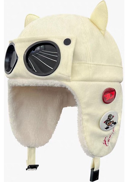 Kış Rüzgar Geçirmez Sıcak Pamuklu Şapka Sevimli Kedi Şapka (Yurt Dışından) fırsatları