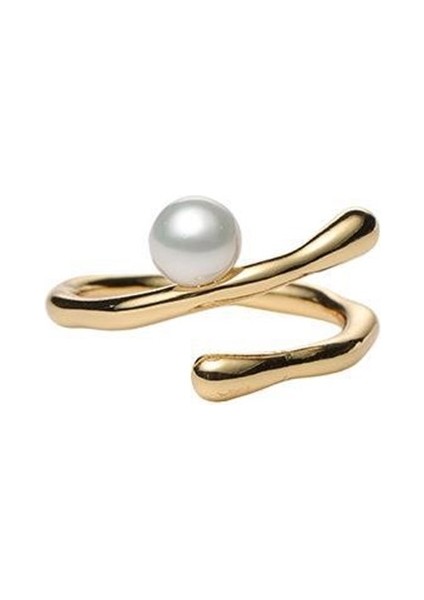 Kadınlar Için Tatlı Su Incisi Yüzük, Ayarlanabilir Ağızlı, Şık ve Benzersiz Yüzük. (Yurt Dışından)