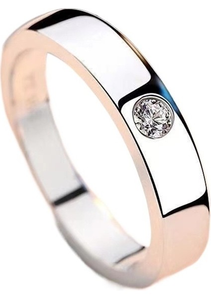 Moissanite, Çift Yüzüğü, S925 Gümüş Kaplama Erkek Yüzüğü (Abd Boyutu: 8) (Yurt Dışından)
