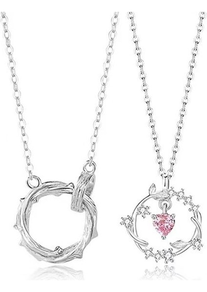 Kalp Şeklinde Çift Kolye, Koruyucu Kalp Kolye Ucu, Köprücük Kemiği Zinciri, Doğum Günü Hediyesi. (Yurt Dışından) fiyatları