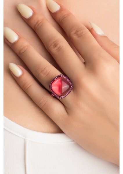 Sihirli Ayna 18 Ayar Sarı Altın Kaplama Gümüş Tasarım Yüzük fiyatları