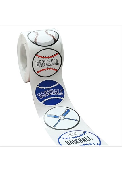 1 RULO/500 Adet Beyzbol Çıkartmaları 1,5 Inç Etiket Rulo Çıkartmaları (Yurt Dışından)