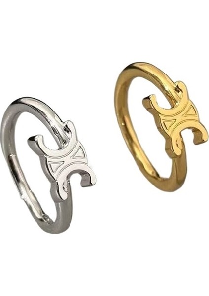 Kadınlar Için Arc De Triomphe Düzensiz Yüzük, Altın ve Gümüş Yüzük, Işaret Parmağı Yüzüğü (Yurt Dışından) fiyatları