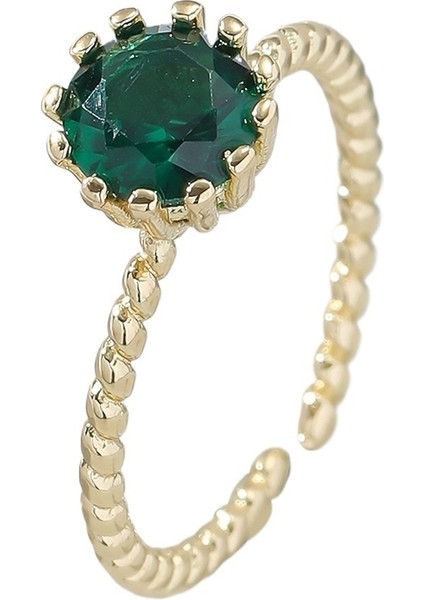 Kadınlar Için Renkli Zirkonyum Açık Yüzük (Yurt Dışından)