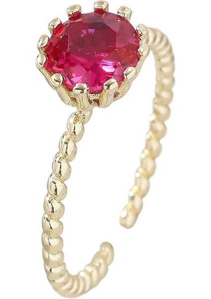 Kadınlar Için Renkli Zirkonyum Açık Yüzük (Yurt Dışından)