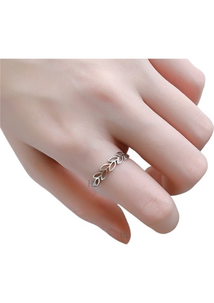 Kadınlar Için Işaret Parmağı, Etnik Stil Yapraklı Serçe Parmak Yüzük Için S925 Ayar Gümüş Zeytin Dalı Yüzük (Yurt Dışından) fiyatları