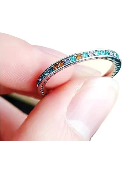 Gökkuşağı Zirkon Yüzük (Beden: 7) (Yurt Dışından) fiyatları