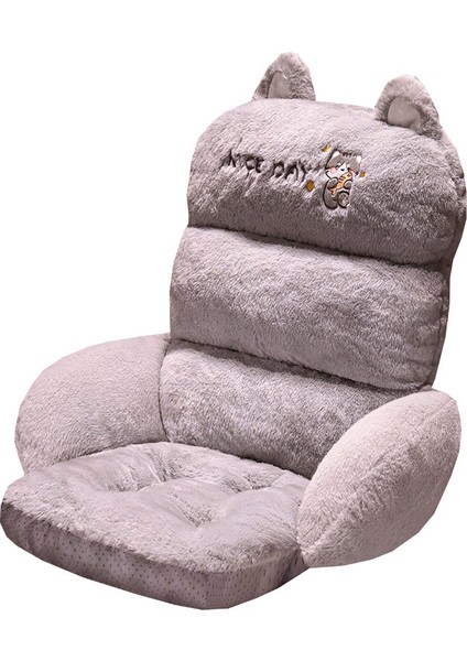 Kış Karikatür Tavşan Kürk Yarı Kapalı Uzun ve Kalın Tek Parça Sandalye Minderi Sıcak Peluş Sırtlık Minderi Sevimli Ofis (Yurt Dışından)