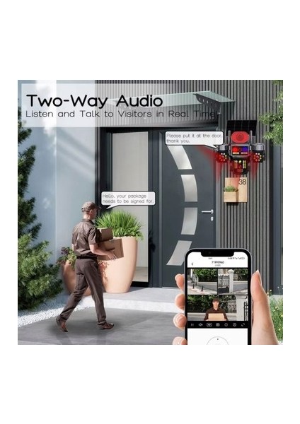 AV-S463 Beyaz 3 Kameralı Sim Kartlı 4g Güneş Enerjili Solar Kamera modelleri