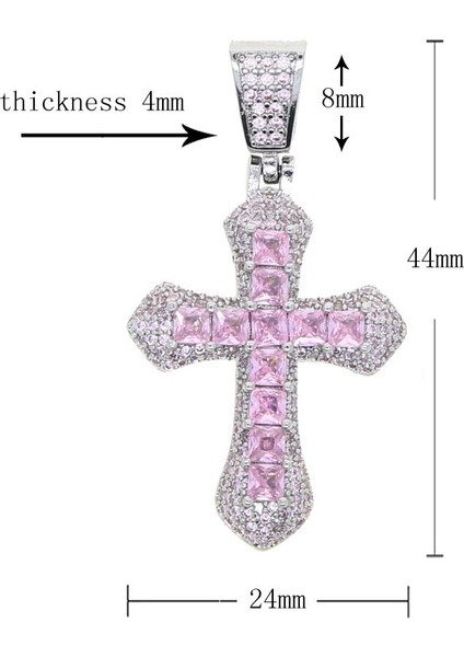 Haç Kolye Ucu Hip-Hop Zirkonyum Çift Kolye (Yurt Dışından) fiyatları