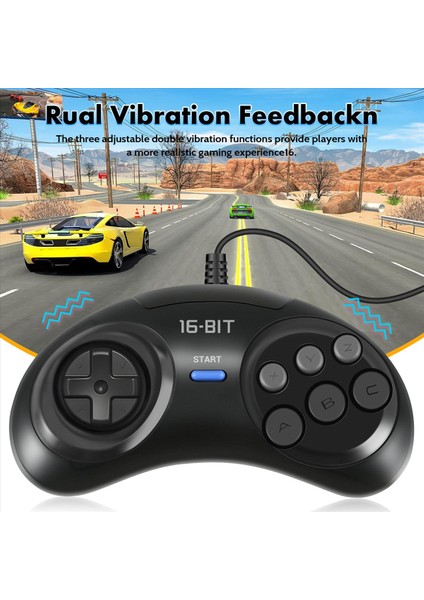 Sega Genesis Için 16 Bit Saplı 2 Adet Oyun Kumandası (Yurt Dışından) modelleri