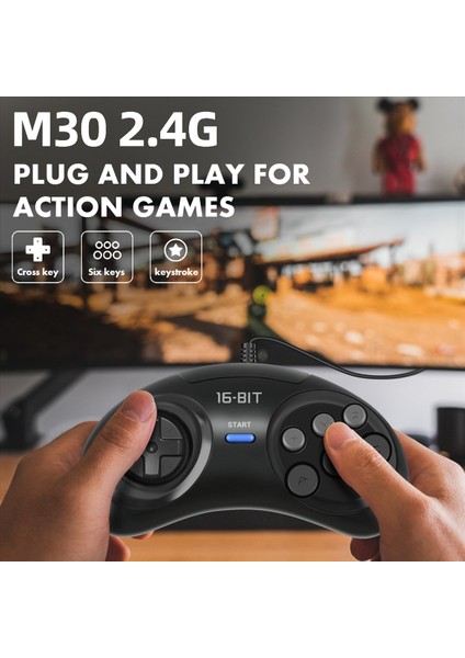 Sega Genesis Için 16 Bit Saplı 2 Adet Oyun Kumandası (Yurt Dışından) fırsatları