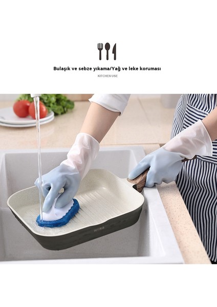 Ev ve Mutfak Için Değişen Renkli Aşınmaya Dayanıklı Eldiven (Yurt Dışından) modelleri