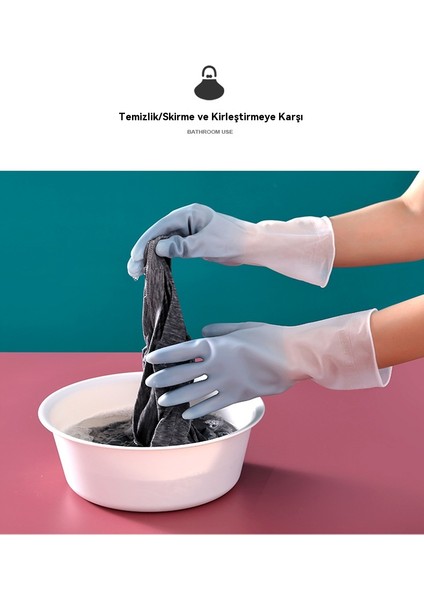 Ev ve Mutfak Için Değişen Renkli Aşınmaya Dayanıklı Eldiven (Yurt Dışından) fırsatları