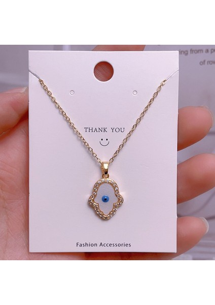 Yeni Çelik Zinciri Dönen Kolye Kolye Kadın Basit Yüz Aksesuarlı Hafif Lüks (Yurt Dışından)