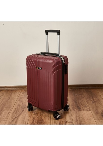 Vertical Line Kabin Boy Abs Valiz - Bordo - 57X37X23 cm modelleri