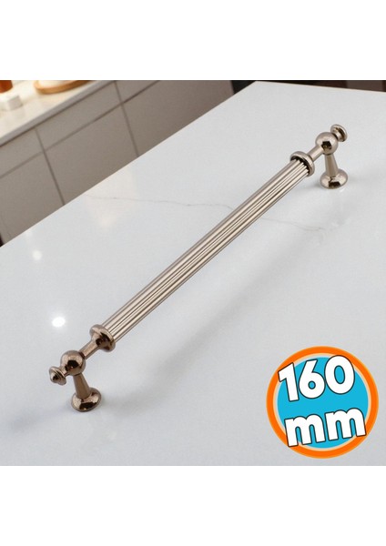 Mobilya Çekmece Mutfak Dolabı Dolap Kulpları Kulpu Kulpları Çizgili Bronz Metal Kulp 160 mm