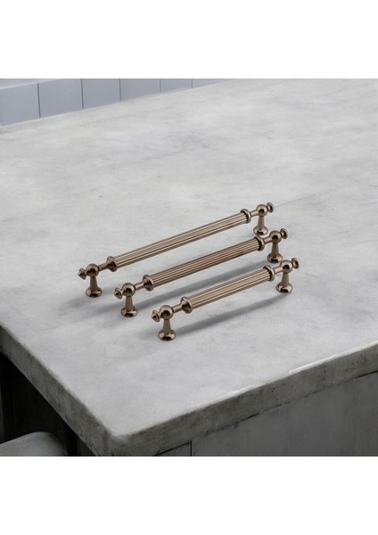Mobilya Çekmece Mutfak Dolabı Dolap Kulpları Kulpu Kulpları Çizgili Bronz Metal Kulp 160 mm modelleri