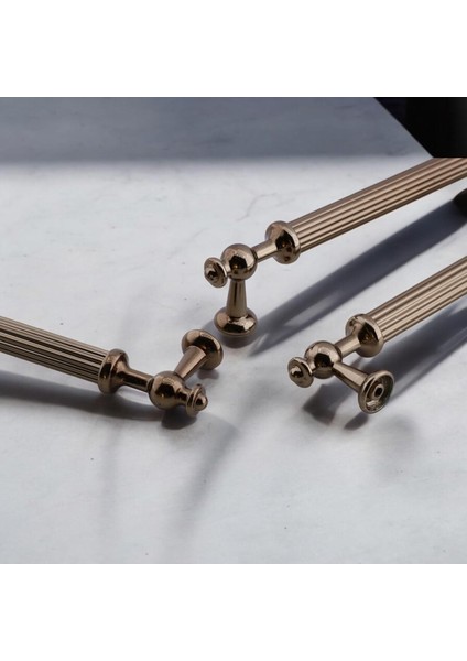 Mobilya Çekmece Mutfak Dolabı Dolap Kulpları Kulpu Kulpları Çizgili Bronz Metal Kulp 160 mm fırsatları