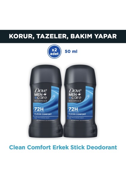Men Stick Clean Comfort Advanced Care 50 ml X2
