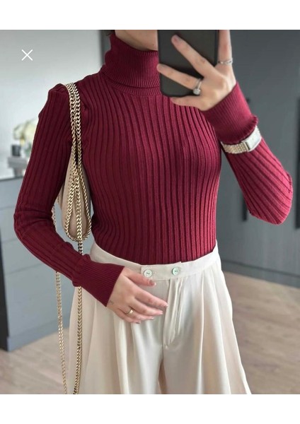 Balıkçı Yaka Triko Kazak