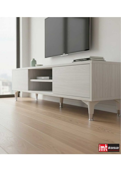 Puma 15 cm Beyaz-Krom Mobilya Kanepe Tv Ünitesi Konsol Dolap Komedin Ayağı modelleri