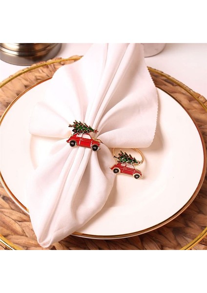 6pcs Yaratıcı Sevimli Araba Şekli Metal Noel Peçete Yüzüğü Tutucu Çok Renkli Havlu Doku Yüzüğü Peçete Tokası Masa Dekor (Yurt Dışından) fırsatları