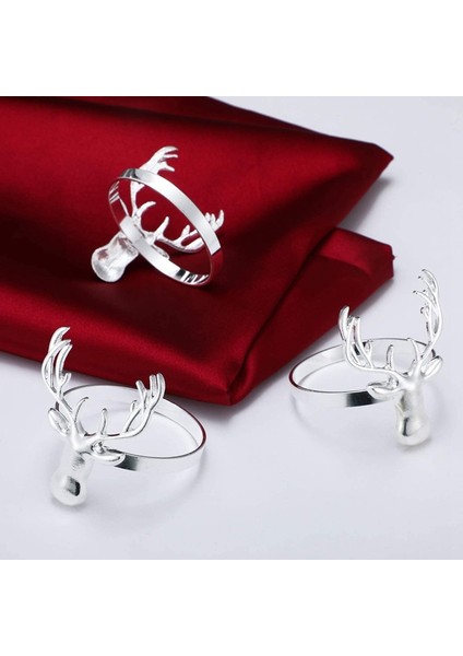 6 Adet Geyik Peçete Halkaları, Noel, Düğün, Tatil Partileri Için Noel Metal Elk Peçeteli Yüzük Tutucular (Gümüş) (Yurt Dışından) indirimleri
