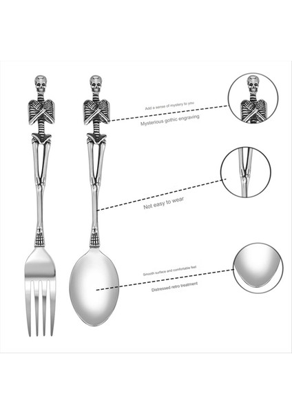 Cadılar Bayramı Kaşık Deniz Kızı Tutma Sofra Takımları Vintage Yemek Masa Sofra Takımı Set Noel Leri D (Yurt Dışından) modelleri