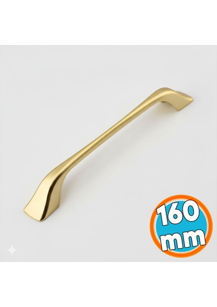 Mobilya Çekmece Mutfak Dolabı Dolap Kapak Kulpları Kulb Metal Mat Altın Gold Kulp 160 mm