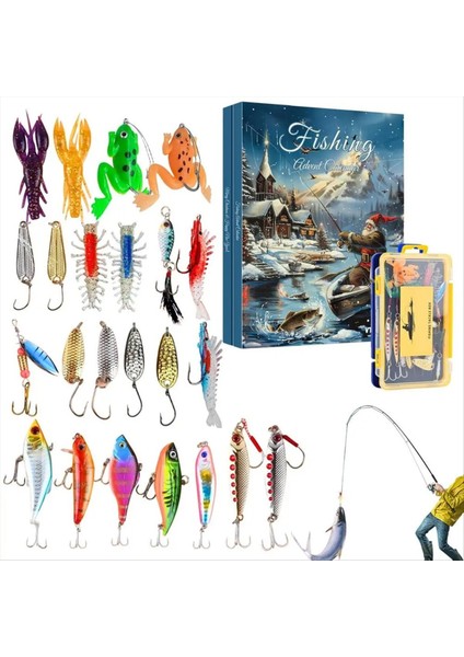 Adventcalendar Balıkçılık Takımları Noel Balıkçılık Takımları Geri Sayım Takvim Çok Fonksiyonlu Balıkçılık Cazibesi Depolama (Yurt Dışından) fırsatları