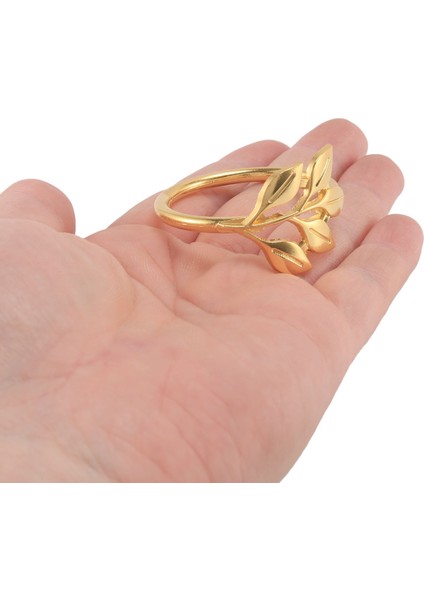 6pcs/lot Otel Peçete Yüzüğü Peçete Tutucu Sonbahar Yaprakları Peçeteli Toka Noel Düğün Parti Altın Peçete Daire Yemek Masası Dekorasyon (Yurt Dışından) fırsatları