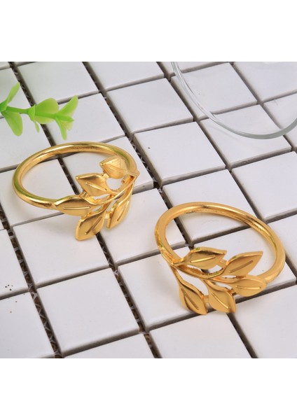 6pcs/lot Otel Peçete Yüzüğü Peçete Tutucu Sonbahar Yaprakları Peçeteli Toka Noel Düğün Parti Altın Peçete Daire Yemek Masası Dekorasyon (Yurt Dışından) indirimleri
