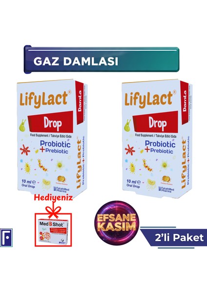 Damla 10 ml , Probiyotik, Prebiyotik, Gaz Damlası , 2'li Süper Avantaj