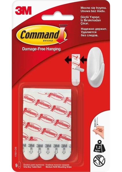 17021P Orta Boy Resim ve Tablo Askısı Cırt Bant - Yedek