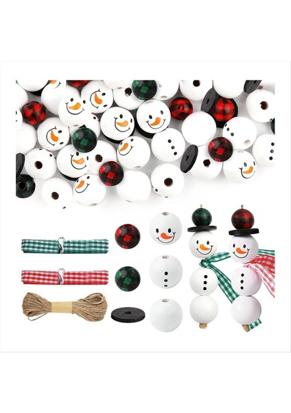 150PCS Ahşap Boncuklar 16MM 20MM Noel Baskı Ahşap Boncuklar Dekor Diy Zanaat Malzemeleri Için Ahşap Boncuklar (Yurt Dışından)