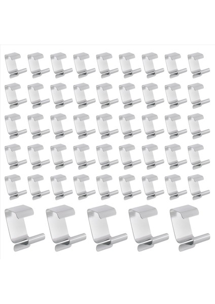 50PC Noel Işıkları Oluk Kancaları Galvanizli Tatil Işıkları Çatı Kancaları Noel Işık Klipleri Noel Işık Oluk Askıları (Yurt Dışından)