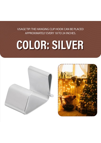 50PC Noel Işıkları Oluk Kancaları Galvanizli Tatil Işıkları Çatı Kancaları Noel Işık Klipleri Noel Işık Oluk Askıları (Yurt Dışından) indirimleri