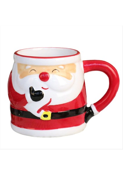 Noel Baba Kupası Seramik Kupa Kutusu Karikatür 3D El Boyan Yaratıcı Kupa Noel Tatil Si (Yurt Dışından)