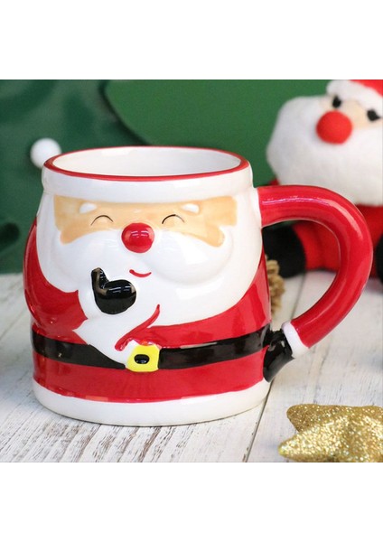 Noel Baba Kupası Seramik Kupa Kutusu Karikatür 3D El Boyan Yaratıcı Kupa Noel Tatil Si (Yurt Dışından) fiyatları