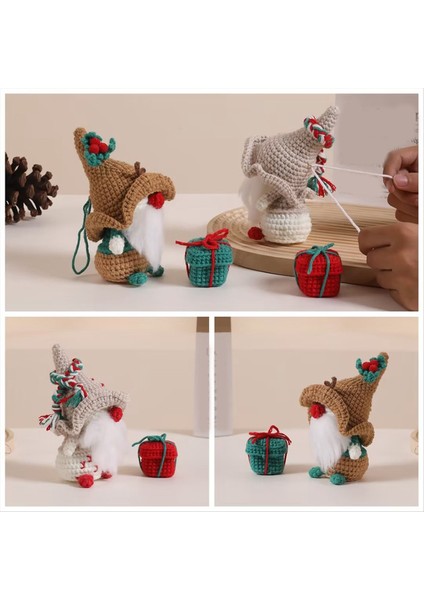 Tığ Işi Kiti Noel Tığ Işi Kiti Iplik Iğneleri Peluş Bebek Kolay (Kayısı) (Yurt Dışından) fiyatları