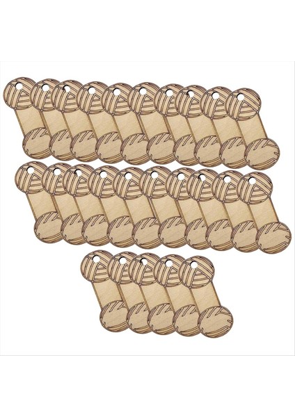 25PCS Ahşap Noel Boş Iplik Pegs Boş Iplik Peg&#39;i Örgülü Halat ve Dikiş Ipliği, Örgü Iplik Tutucu Sarmak Için (Yurt Dışından)