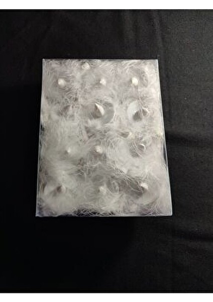 12 Adet Beyaz Tüylü Kına Mumu El Yapımı Ledli Aydınlatma İçin Tasarlandı