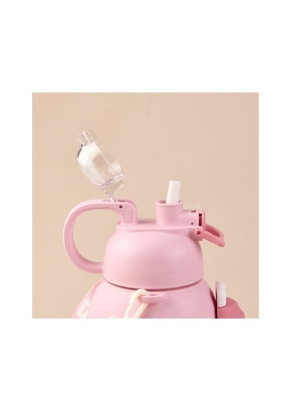 Polikarbon Figürlü Matara - Pembe - 1,1 Lt modelleri