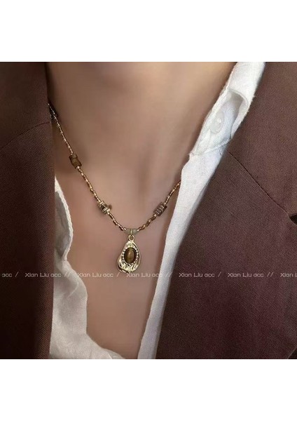 Yeni Kolye Niş Tasarım Birinci Sınıf Mizaç Duygusu Basit Köprücük Kemiği Zinciri Çok Yönlü Basit Hafif Lüks Kolye (Yurt Dışından)
